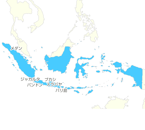 インドネシアの地図