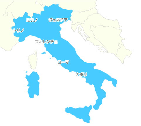 イタリアの地図