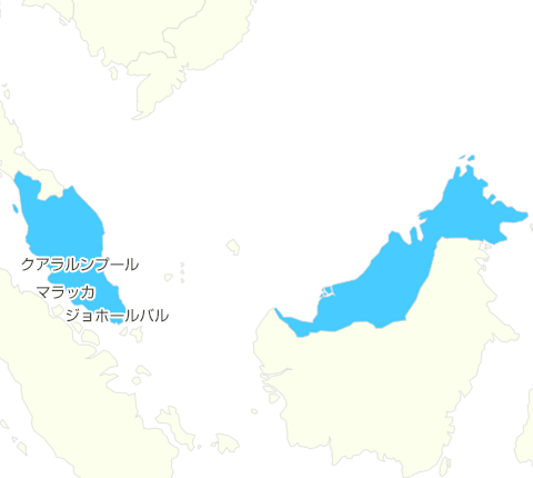 マレーシアの地図