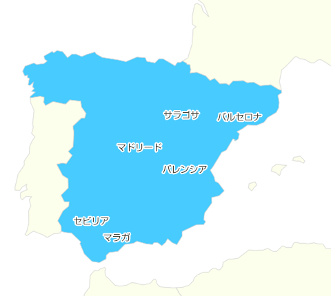 スペインの地図