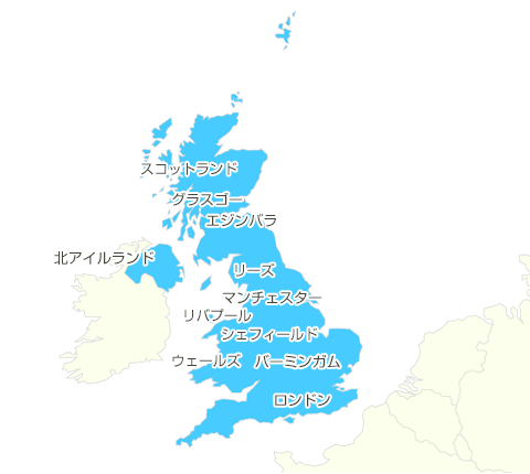 イギリスの地図
